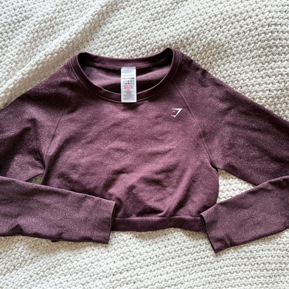 Gymshark Tops - Gymshark Burgundy Long Sleeve Top